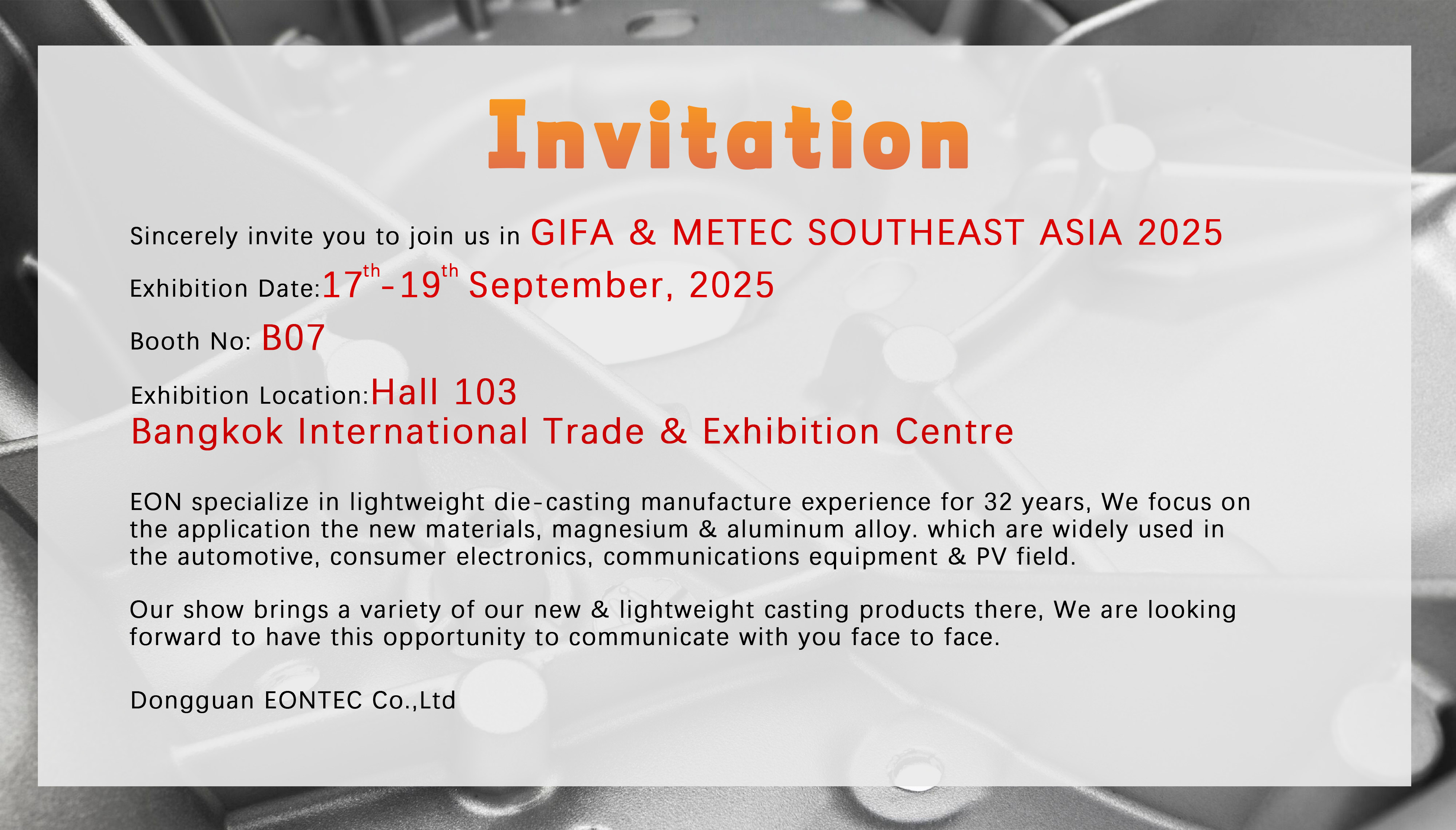 澳门网址科技 l 泰国国际冶金及铸造展